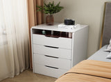 (60CM) 3 in 1 Vanity Desk with Plip Top Mirror, Small Make Up Vanity Set with Visible Glass Desktop, W2641P192314