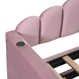 Twin size Upholstered Daybed with Trundle ,Velvet Sofabed with USB Charging Ports,No Box-spring 50376681