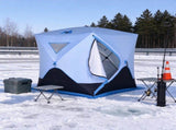 4-Person Pop-Up Ice Fishing Shelter, Insulated Ice Shanty Tent with 2 Doors & Carry Bag 83919811