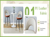 360 &deg rotatable bar.Modern Brown and Light Gray Spliced Color PU comfortable upholstered bar W1151P268923
