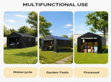 8x10 FT Storage Shed with 2 Roll-up Windows, Heavy Duty Bike Tent 17135032