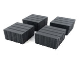 Plastic Interlocking Deck Tiles,44 Pack Patio Deck Tiles,12"x12" Square Waterproof Outdoor All W206P151694