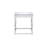Evelyn - Mirror Top End Table - Silver B081P157803