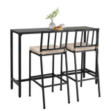 3 Piece Outdoor Patio Bar Set, 55