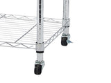 5-Tier NSF Heavy Duty Adjustable Storage Metal Rack with Wheels & Shelf Liners Ideal for Garage, 27377485