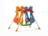 Kids Indoor Double Seats Swing with Safety Belts, for 3-5Y Kids Vestibular Balance Training in 71810374