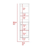 St. Clair Linen Cabinet, Two Interior Shelves, Two Open Shelves, Single Door B200P188851