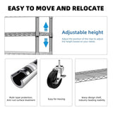 Heavy Duty Garment Rack on Wheels, Rolling Freestanding Closet Organizer and Clothes Rack for T3651P367664