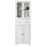 ZNTS FCH MDF Spray Paint 4 Doors 1 Pump Bathroom Cabinet White 62473247