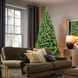 Artificial 9ft Green LED-lit Christmas Tree with 1930PVC Mixed Branch Tips,Hinged Premium & Foldable 69302809