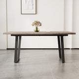Simple and modern design, 6-person dining table, 62.9-inch rectangular wooden dining table, perfect W1727P241145