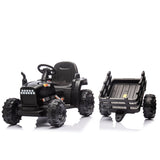 ZNTS Ride on Tractor with Trailer,24V Battery Powered Electric Tractor Toy, 200w*2motor W1396P178075