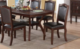 Traditional Formal Set of 2 Chairs Dark Brown Espresso Dining Seatings Cushion Chair HSESF00F1338