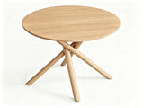 Modern Round Side Table with Crossed Metal Legs, 23.6" Small Accent End Table with Adjustable Feet, 48245922