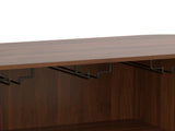 39" Fluted Liquor & Coffee Bar with 6 Wine Racks and 3 Glass Holders, Mid-Century Modern Bar 77343016