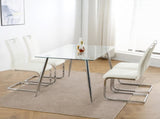 Modern Dining Chairs with Faux Leather Padded Seat Dining Living Room Chairs Upholstered Chair with W210127287