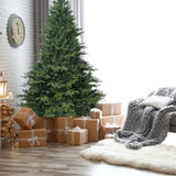 Artificial 7.5ft Green Christmas Tree with 3135 PE/PVC Mixed Branch Tips, Steel wire, Hinged Premium 75387029