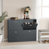 Shoe Cabinet,Hidden Slim Narrow Shoe Rack Cabinet with 4 Drawers for Entryway, 80819021