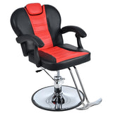 ZNTS Classic Reclining barber Chair Salon Chair for Hair Stylist with Heavy Duty Hydraulic Pump, 360° WF318104JAA