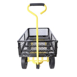 (Black Yellow solid wheels wagon cart)Solid wheels Tools cart Wagon Cart Garden cart trucks make it W227132834