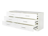 6 Drawer Double Dresser for Bedroom, Wide Storage Cabinet for Living Room Home Entryway, White 71507720