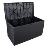 ZNTS 120gal 460L Outdoor Garden Plastic Storage Deck Box Chest Tools Cushions Toys Lockable Seat 62361344