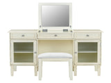 2-in-1 Vanity Desk with Flip-Top Mirror, Dressing Table Set with Drawer & Cabinet, Multi-Functional 45102878