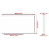 55"x30" Oversized Modern Rectangle Bathroom Mirror with Silver Frame Decorative Large Wall Mirrors W708P297404