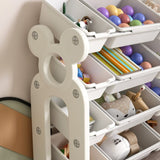 Kids Toy Organizer with 12 Bins, Multi-functional Nursery Organizer Kids Furniture Set Toy W509P288471