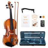 ZNTS GV402 4/4 Acoustic Violin Kit Natural Varnish w/Square Case, 2 Bows, 41479161