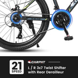 S24102 24 Inch Mountain Bike Boys Girls, Steel Frame, Shimano 21 Speed Mountain Bicycle with Daul W709P294014