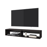 Wengue Floating Media Rack in Melamine with 2-Shelves B062P290246