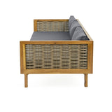 CLAREMONT 3 SEATER DAYBED WITH RATTAN ARMS N770P205570A