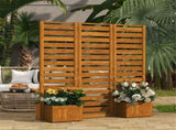 62.5" x 19" x 66" 4 Elevated Planter Boxes for Herb & Vine Mix Planting, Wooden Trellis Bed 07122342