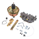 7" Single Zinc Power Brake Booster 1" Bail Top Master Cylinder Disc/Drum Proportioning Valve Kit 45396868