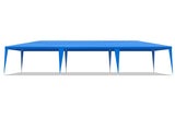 10'x30' Outdoor Party Tent with 8 Removable Sidewalls, Waterproof Canopy Patio Wedding Gazebo, Blue 65785384