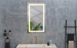 ZNTS LED Bathroom Mirror 40 "x 28" with Front and Backlight, Large Dimmable Wall Mirrors with Anti-Fog, W928P177828