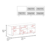 Wengue TV Stand with a Door and Open Storage B062P290262