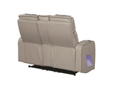 Fortuner Modern Style Upholstery Recliner Loveseat Made with Wood & Massage Function Included-Gray B009P287713