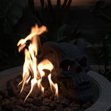 Refractory Materials Fireproof Imitated Human Fire Pit Skulls Gas Log for NG, LP Wood Fireplace, W2734P194127