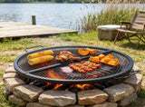36 Inch Foldable Round Cooking Grate, with Handle & X Wire Support, Portable Campfire BBQ Grill 66891084