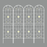 4 Pack Metal Garden Trellis 86.7" x 19.7" Rustproof Trellis for Climbing Plants Outdoor Flower W1586P151252