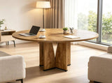 39 Inch Round Conference Table for 4 People, Multi-Purpose Office Table for Meetings 07845332