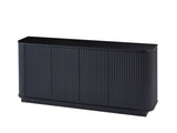 Sideboard Storage Cabinet TV Stand with wave pattern Buffet Cabinet Wooden Vertical Striped Cabinet W1162P295361