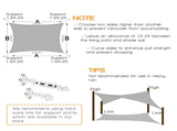 12'X16' Light Grey HDPE sunshade sail 37448040