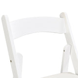 Upholstered folding chair,space saving, easy to carry, ,4PCS,Beige cushion/white shelf,Dining room W495P193649