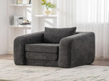 40" Foldable Single Sofa Bed with Armrest & Backrest, Convertible Chenille Boneless Cloud Floor W3118P388898