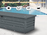 260 Gallon Metal Outdoor Deck Box Waterproof, Extra Large Patio Storage Box with Lockable Storage W2556P211281