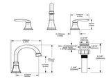 2-Handle 8 inch Widespread Bathroom Sink Faucet Oil-Rubbed Bronze Lavatory Faucet 3 Hole 360&deg 17915077