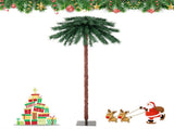 6ft Pre-Lit Christmas Palm Tree - 210 4-Color LEDs , 64 PVC Branch Tips 83410262